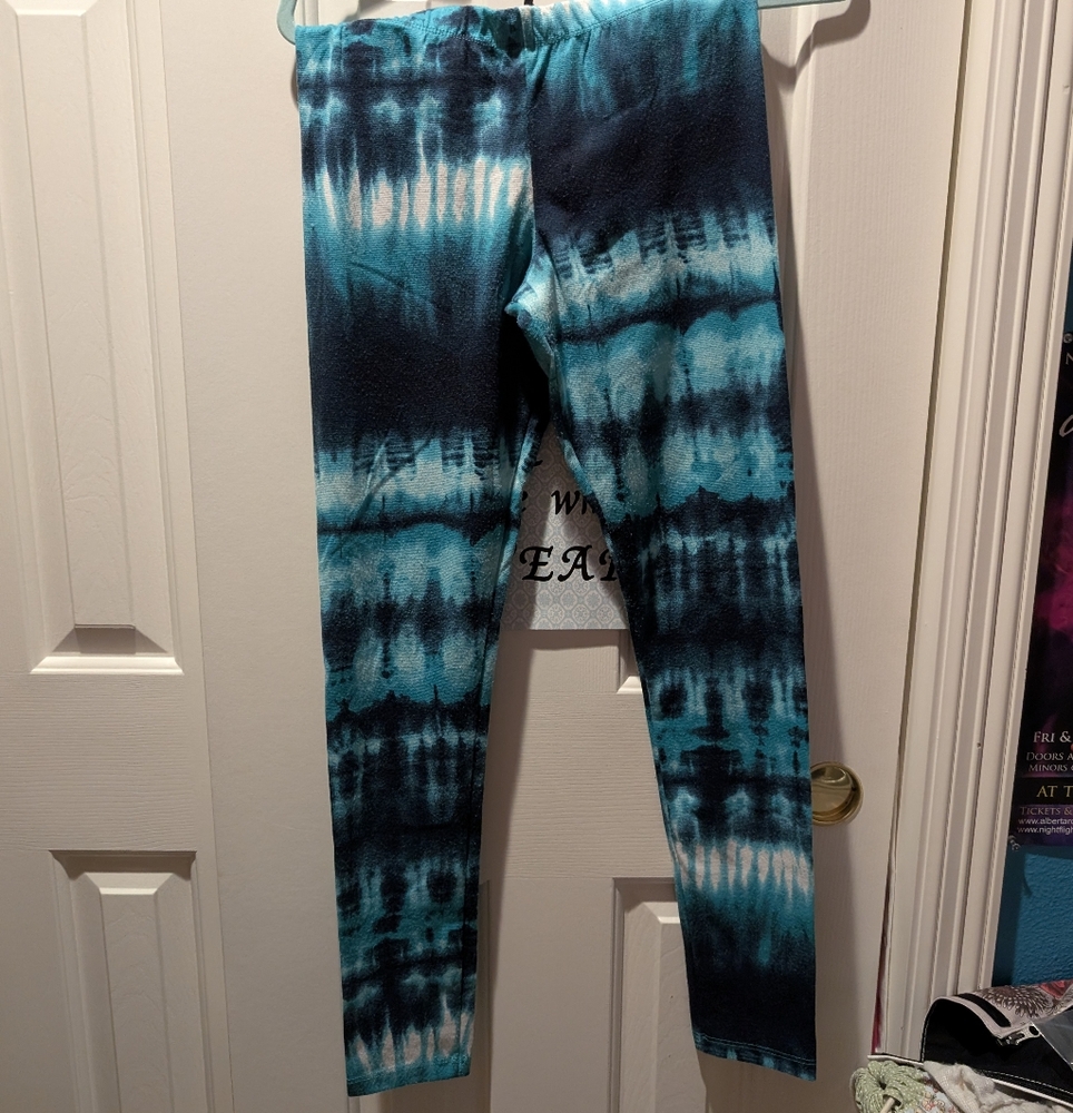 Blue Tie Dye Leggings